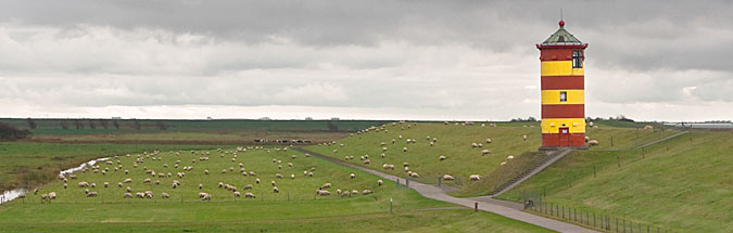 Leuchtturm und Wiese